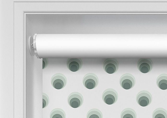 Retro 60s Spots, Forest - Twist&Fit Roller Blind - Image 10